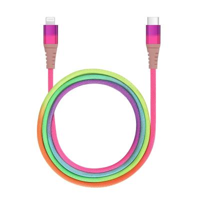 China IOS system Rainbow type-c to mfi C94 3m lightning cable compatible with iPad mini 12 pro iPhone 12 max for sale