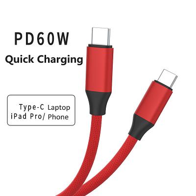 China Mobile Phone OEM Logo PD 60W 3A USB C Cable Fast Charging Data Cable For Type C Phone For Laptop For Tablet for sale