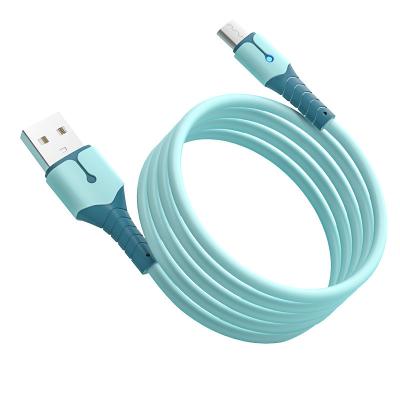 China MP3/MP4 Player 1M Liquid Silicone 2.4A USB Fast Charging Micro Data Cable For Mobile Phone for sale