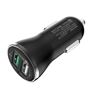 China CE Rohs FCC Car USB Charger Quick Charge 2 Ports USB Fast Car Charger Mobile Phone CE Rohs For iPhone Samsung for sale