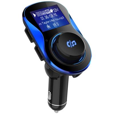 China Handsfree Cell Phone Car FM Transmitter with LED Display MP3 Play Dual USB Car Charger for sale