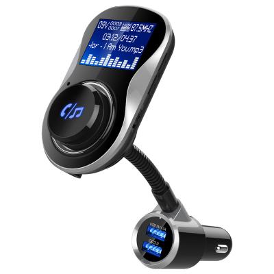 China Handsfree Cell Phone Car FM Transmitter With 2 USB Ports Car Charging Charger For Mobile Phone for sale