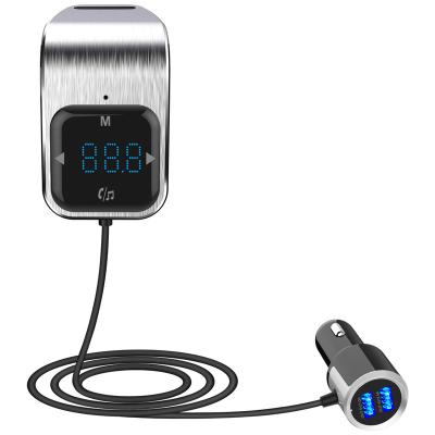 China Charging LED Digital Display Player MP3 FM Transmitter USB Car Charger Dual Input TF Card For Mobile Phone for sale