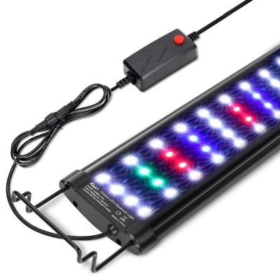 China Adjustable Bracket Hygger Aquarium & Accessories LED Lighting WRGB To Color Adjustable LED Aquarium Clip On Light for sale