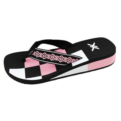 China Fashion Trend Wholesale Flip flops OEM customized logo Women & Lady summer slippers printed flip-flops sandal shoes Waterproof outdoor for sale