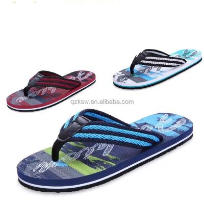 China Waterproof Drop shipping Factory price Textile upper Anti slip sole Flip flop slipper for mens for sale