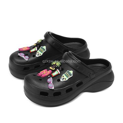 China Massage Thick platform nice charm desgin decoration Lady & womens EVA Clogs Garden &mules sandal slipper shoes for sale