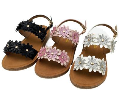 China Anti-Odor Beauty Cute flower OEM Customized Buckle design LOW MOQ cheap price anti slip sole Girl sandal shoes for sale