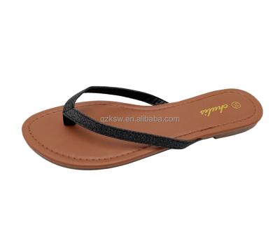 China Light Weight Factory price Classic OEM Customized design Flat non slip sole Ladies womens  Flat Sandals slipper Shoes for sale