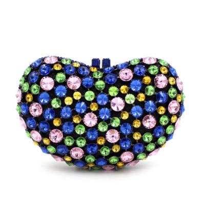 China European and American women's style even the cross - body bag ladies clutches green wallets Crystal Party Wedding Bridesmaids Purse female for sale