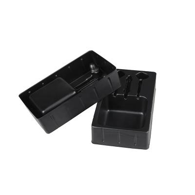 China Custom Black Electronic Environmental Protection Blister Plastic Packaging Earphone Packing Box Slipping Headset Earphone Box Inner Packing for sale