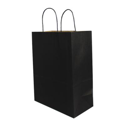 China Recyclable Stock Or Custom Mailing Brown Kraft Paper Handle Gift Bags for sale