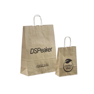 China Recyclable OEM Printing Custom Small Kraft Paper Bag For Shopping Bags for sale