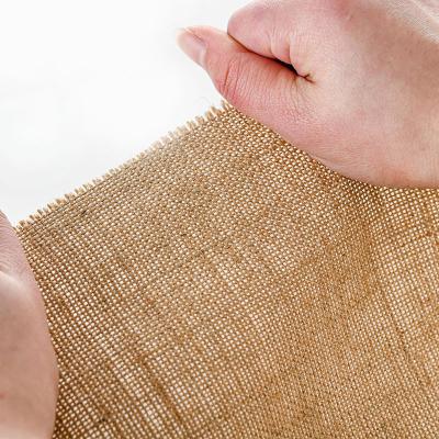 China Color Viable Natural Hessian Fabric Woven Burlap 100% Jute Fabric For Bags Food Grade Hessian Sack Eco Sack Hessian for sale