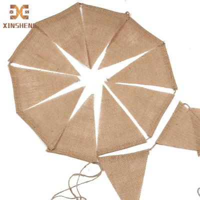 China Hessian Party Garland Tent Vintage Automotive 3m Burlap Bunting Photography Wedding Party Banner 13 Flags Festival Celebration Decor for sale