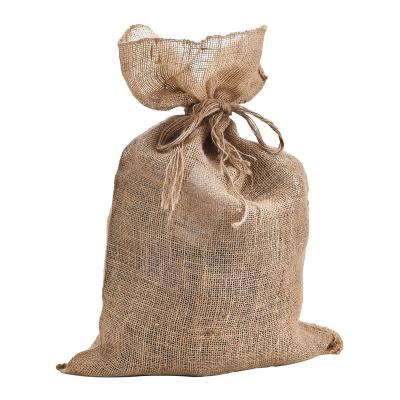 China Viable custom size natural jute textile sack rice, corn, potatoes and other food packaging, knock out burlap sack for sale