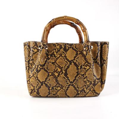 China 2020 Fashion Women Luxury Snake Pattern Tote Bag Girls Large Capacity Shoulder Leather Handbag for sale