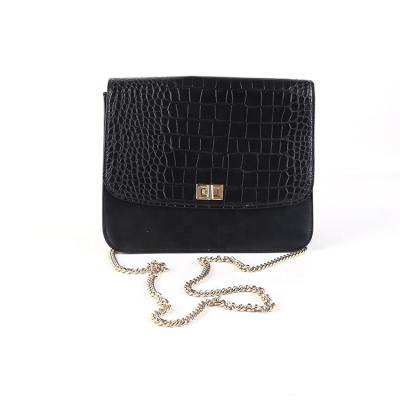 China Retro Fashion New Arrival Women's PU Crocodile Cross - Body Shoulder Chain Bag Buckle Flap Handbags Alligator Handbags Fashion for sale