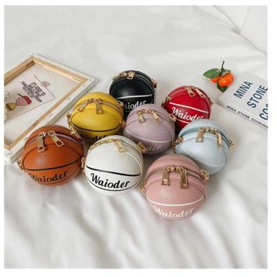 China 2021 Fashion Small Ladies Mini Crossbody Bag Fashion Shoulder Bag Children's Mini Basket Ball Purse Handbag for sale