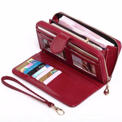 China Anti-theft Ladies Long Zipper Women Grab Purse Ladies Long Wallet Wholesale Price Credit Card Holder Organizer Fashion PU Leather 3-7days for sale