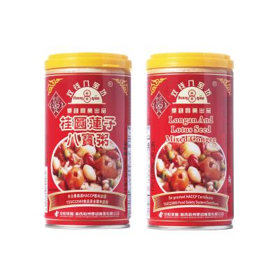 China 2023 Healthy Double Cooked Food Coins 360g Brand Longan and Lotus Seed Mixed Congeeinstant Breakfast Oatmeal for sale