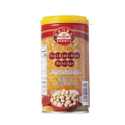 China Cooked 2023 Healthy Snack Double Coins Brand Ten-Kind-Rice 360g Porridge Mixed Congeeinstant Breakfast Porridge for sale