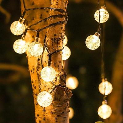 China Christmas Ball Garland Solar Ball String Light Christmas Decoration For Tree Home Waterproof 2021 Outdoor Lights Set Outside for sale