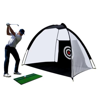 China Lightweight 2M Golf Practice Net Tent Indoor Golf Hitting Cage Garden Grassland Practice Tent Golf Training Equipment Mesh Outdoor Tent for sale