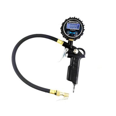 China Multifunctional High Accuracy Automobile Tire Inflator Gauge Tire Inflating Gun Tire Pressure Gauge 24.2*7.5*3cm (mm) for sale