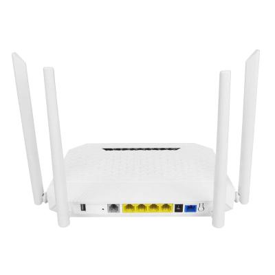 China Strong compatibility FTTH 4 WIFI Dual Band 2.4G&5G 5dBi 4 Antennas AC EPON GPON XPON ONU WIFI XPON ONU for sale