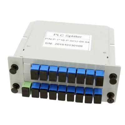 China FTTH FTTxFTTB Network FTTH Cassate Splitter 1x8 SC/UPC Inserting PLC LGX Splitter Module 1x8 Ports Fiber Optic Lgx Splitter for sale