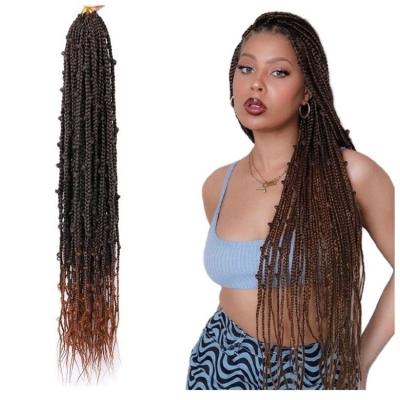 China Crochet Box Braids Synthetic Hair Extension Butterfly Style Easy Crochet Hair Braids Butterfly Box Braids for sale