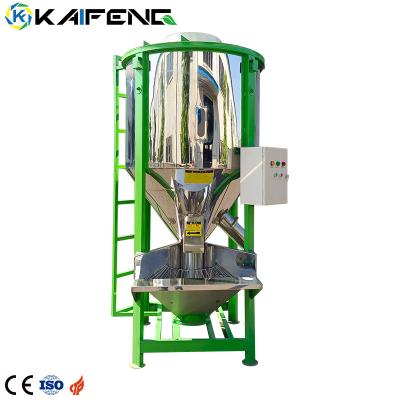 China KAIFENG Compound Vertical Plastic Mixer 15000 Kg Hopper With Heating Te koop