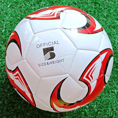 China Outdoor Game Stock Soccer Balls Foam PVC Soccer Ball Standard Size 5 Football For Promotional for sale