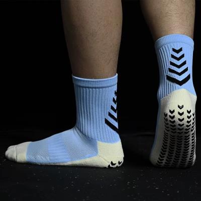 China High Quality Breathable Fashion Design Sport Men Running Anti Slip Soccer Grip Knocks Outdoor Breathable Football Socks for sale