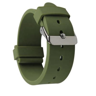 China High Quality Silicon Rubber Watch Band Rubber 18mm Watch Band Silicone Rubber Strap for sale