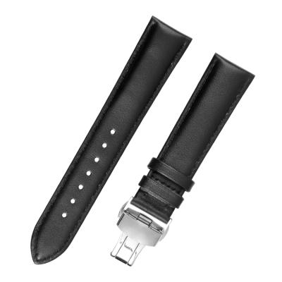 China Luxury IN STOCK 2 Colors Small MOQ Quick Release Genuine Leather Watch Band for sale