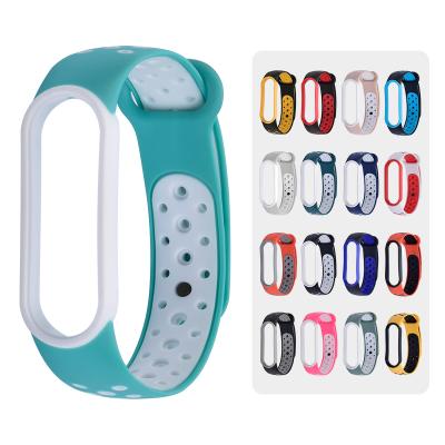 China Dual Color Silicone Rubber Rubber Watch Band For Smart Watch for sale