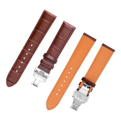 China Genuine Leather Watch Strap 18mm 20mm Band 22mm Wholesale Handmade Leather Wristwatch for sale