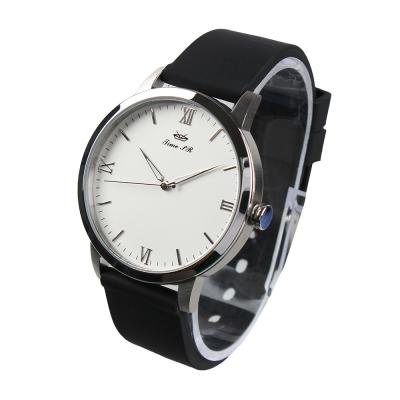 China Natural Water Resistant Rubber Strap Watch Movt Quartz Watch for sale