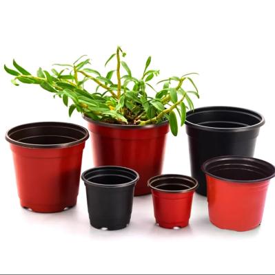 China Reusable Wholesale Cheap Reusable Garden Flower Pots And Planters PS Plant Durable Outdoor Flower Plastic Bulk Flower Pot for sale