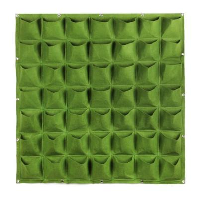 China Eco-Friendly Recycle Wall Hanging Planting Bags 49 Pockets Green Grow Bag Vegetable Living Bag Flower Home Garden Bonsai Supply for sale