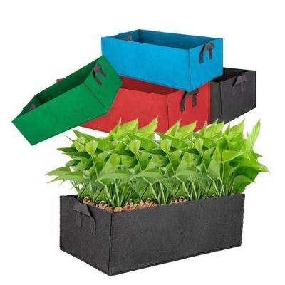 China Eco-friendly Recycle Hot Selling Vented Breathable High Quality Square Felt Growing Bags For Growing Vegetables Flowers for sale