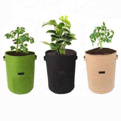 China Eco-friendly Recycle Factory Wholesale 3 to 25 Gallon Multifunctional Potato Planting Bag Thickened Visually Removable for sale