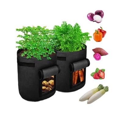 China Eco-friendly Recycle A Large Number Of Felt Spot Planting Nonwoven Bags Thickening Potato Beauty Planting Bags for sale