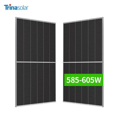 China Solar Power System In Stock Trina Mono 585W 590W 595W 600W 605W Solar Panels Monocrystalline 120 Cells Trina Vertex Solar Panel for sale