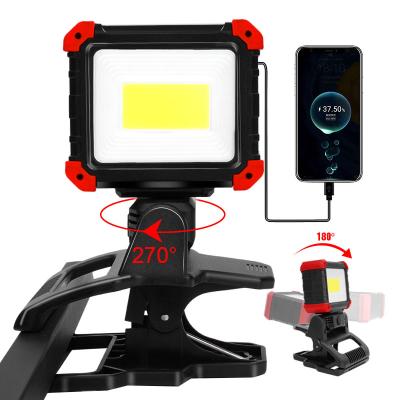 China ABS Led Work Light 270 Rechargeable COB Magnetic Clip On Worklight Super Bright Waterproof Cordless Lamp For Car Repair Emergency for sale