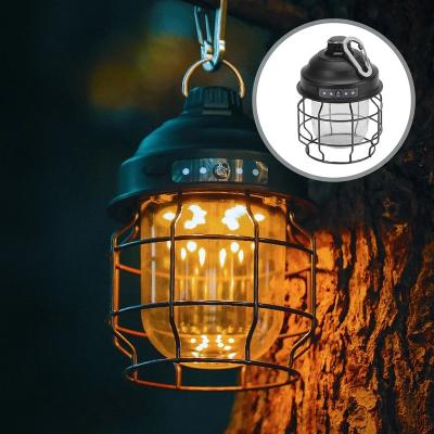 China Super Bright Portable Mini LED LANDSCAPE USB Rechargeable Outdoor Table Lamp Hang Hook Tent Light For Vintage Camping Lantern Growing Yard for sale