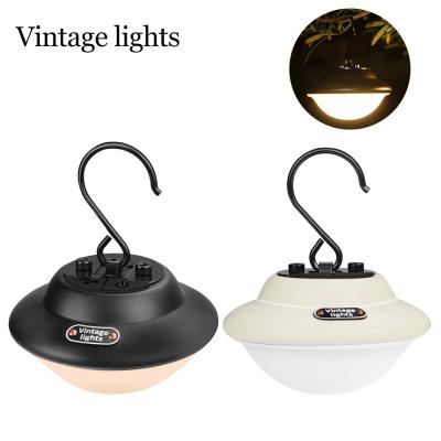 China Portable Mini LED Rechargeable Hanging Tent Light Waterproof Portable Lantern Retro Vintage Camping Lantern For Camping Hiking for sale