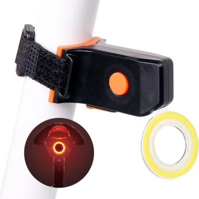 China Red PC+Silica Gel Multi-Shapes Strobe Bike Led Turn Signal Lights COB Led Rechargeable Bicycle Tail Light for sale